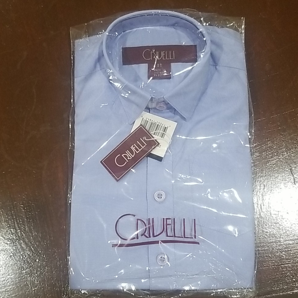 BOYS CRIVELLI SHORT SLEEVE BUTTON SHIRT
